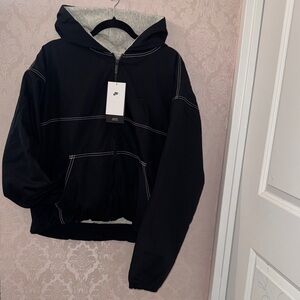 Nike Black and Gray Hooded Jacket